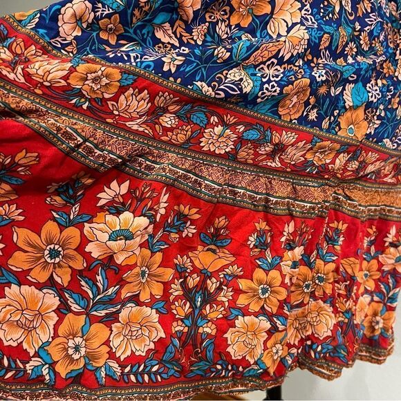 Fake wrap floral mini dress with short sleeves - Picture 6 of 11